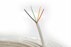 KRAULER кабель телефонный KR-4-100, PVC, 26AWG(4*0,40мм), 4-х проводной, 100м, круглый Krauler 71279 фото, купить, цена, магазин