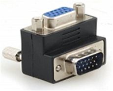 Переходник VGA (HD15) вилка-розетка (угловой) Kramer AD-GM/GF/RA / 99-7192111 фото, купить, цена, магазин