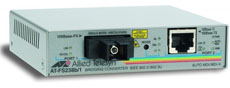 Single-fiber 10/100M bridging converter with 1550Tx/1310Rx, 15km reach, operating temperature of 65C Allied Telesis AT-FS238B-1 фото, купить, цена, магазин