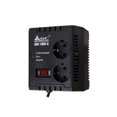 Стабилизатор AVR-1005-G, 500ВА, Индикация режимов работы, Диапазон работы AVR: 170-277В, 4 вых., 1 м., Чёрный SVC AVR-1005-G фото, купить, цена, магазин