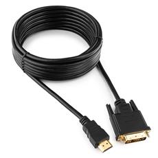 Кабель HDMI-DVI Cablexpert CC-HDMI-DVI-15, 19M/19M, 4.5м, single link, черный, позол.разъемы, экран, пакет Cablexpert CC-HDMI-DVI-15 фото, купить, цена, магазин