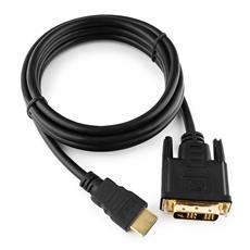Кабель HDMI-DVI Cablexpert CC-HDMI-DVI-6, 19M/19M, 1.8м, single link, черный, позол.разъемы, экран, пакет Cablexpert CC-HDMI-DVI-6 фото, купить, цена, магазин