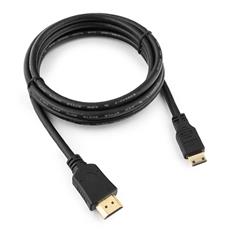 Кабель HDMI-miniHDMI Cablexpert CC-HDMI4C-6, v1.4, 19M/19M, 1.8м, 3D, Ethernet, черный, позол.разъемы, экран, пакет Cablexpert CC-HDMI4C-6 фото, купить, цена, магазин