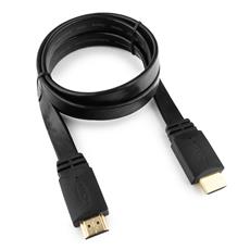 Кабель HDMI Cablexpert CC-HDMI4F-1M, 1м, v1.4, 19M/19M, плоский кабель, черный, позол.разъемы, экран, пакет Cablexpert CC-HDMI4F-1M фото, купить, цена, магазин