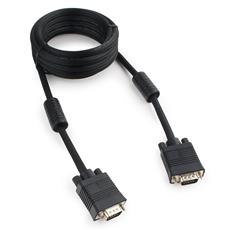 Кабель VGA Premium Cablexpert CC-PPVGA-10-B, 15M/15M, 3.0м, черный, двойной экран, феррит.кольца, пакет Cablexpert CC-PPVGA-10-B фото, купить, цена, магазин