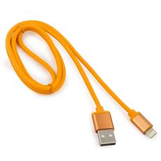 Кабель Cablexpert для Apple CC-S-APUSB01O-1M, AM/Lightning, серия Silver, длина 1м, оранжевый, блистер Cablexpert CC-S-APUSB01O-1M фото, купить, цена, магазин