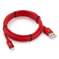 Кабель Cablexpert для Apple CC-S-APUSB01R-1.8M, AM/Lightning, серия Silver, длина 1.8м, красный, блистер Cablexpert CC-S-APUSB01R-1.8M фото, купить, цена, магазин