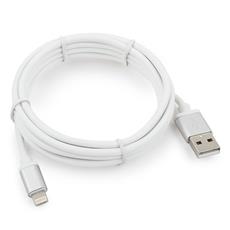 Кабель Cablexpert для Apple CC-S-APUSB01W-1M, AM/Lightning, серия Silver, длина 1.8м, белый, блистер Cablexpert CC-S-APUSB01W-1.8M фото, купить, цена, магазин