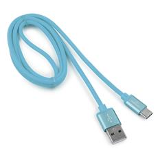 Кабель USB 2.0 Cablexpert CC-S-USBC01Bl-1M, AM/Type-C, серия Silver, длина 1м, синий, блистер Cablexpert CC-S-USBC01Bl-1M фото, купить, цена, магазин