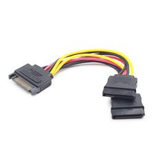 Кабель питания SATA Cablexpert CC-SATAM2F-01, 15pin (M)/2x15pin(F), на 2 SATA устр, 15см Cablexpert CC-SATAM2F-01 фото, купить, цена, магазин