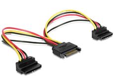Кабель питания SATA Cablexpert CC-SATAM2F-02, 15см, 15pin (M)/2x15pin(F) на 2 SATA устр, угл. разъем Cablexpert CC-SATAM2F-02 фото, купить, цена, магазин