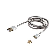 Кабель магнитный USB 2.0 Cablexpert CC-USB2-AMmUMM-1M, AM/ microBM 5P, 1м, алюминиевые разъемы, коробка Cablexpert CC-USB2-AMmUMM-1M фото, купить, цена, магазин
