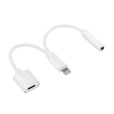 Переходник USB Cablexpert CCA-LM3.5F-02-W, Lightning M/Jack3.5F+ Lightning F (с доп питанием), для передачи аудиосигнала, белый, блистер Cablexpert CCA-LM3.5F-02-W фото, купить, цена, магазин