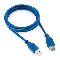 Кабель удлинитель USB3.0 Pro Cablexpert CCP-USB3-AMAF-6, AM/AF, 1.8м, экран, синий, пакет Cablexpert CCP-USB3-AMAF-6 фото, купить, цена, магазин