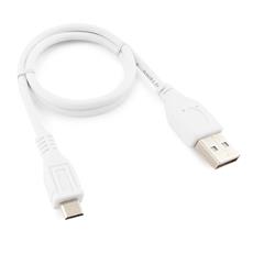 Кабель USB 2.0 Pro Cablexpert CCP-mUSB2-AMBM-W-0.5M, AM/microBM 5P, 0.5м, экран, белый, пакет Cablexpert CCP-mUSB2-AMBM-W-0.5M фото, купить, цена, магазин