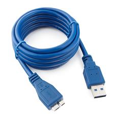 Кабель USB 3.0 Pro Cablexpert CCP-mUSB3-AMBM-6, AM/microBM 9P, 1.8м, экран, синий, пакет Cablexpert CCP-mUSB3-AMBM-6 фото, купить, цена, магазин