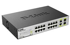 16 Ports 10/100 Mbps PoE + 2 10/100/1000BASE-T/SFP Combo Ports Unmanaged Switch D-Link DES-1018MP фото, купить, цена, магазин