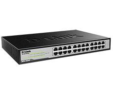 24-port 10/100Base-TX Unmanaged Green ethernet Switch D-Link DES-1024C фото, купить, цена, магазин