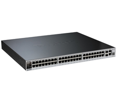 48-Port 10/100Mbps with PoE(802.3af) + 2 Combo Copper/SFP + 2 1000 Mbps Copper D-Link DES-3552P фото, купить, цена, магазин