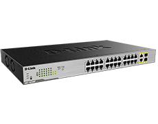 Layer 2 unmanaged Gigabit Switch with PoE, 24 x 10/100/1000Base-T ports and 2 100/1000Base-T/SFP combo ports, 24 Ethernet ports with PoE Complies to 802.3at/af D-Link DGS-1026MP фото, купить, цена, магазин