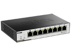 L2 Smart Switch with 7 10/100/1000Base-T ports and 1 10/100/1000Base-T PD port D-Link DGS-1100-08PD фото, купить, цена, магазин
