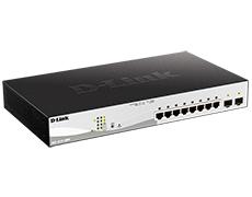 L2 Smart Switch with 8 10/100/1000Base-T ports and 2 100/1000Base-X SFP ports D-Link DGS-1210-10MP фото, купить, цена, магазин