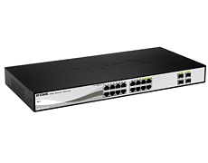 Gigabit Smart III Switch with 12 10/100/1000Base-T ports and 4 combo 1000Base-T/MiniGBIC (SFP) ports D-Link DGS-1210-16 фото, купить, цена, магазин