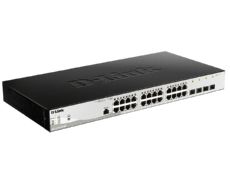 Gigabit Smart Switch with 24 10/100/1000Base-T PoE ports and 4 Gigabit MiniGBIC (SFP) ports D-Link DGS-1210-28P/ME фото, купить, цена, магазин
