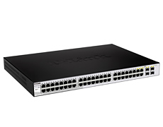 Gigabit Smart III Switch with 44 10/100/1000Base-T ports and 4 combo 1000Base-T/MiniGBIC (SFP) ports D-Link DGS-1210-48 фото, купить, цена, магазин