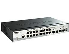 Gigabit Stackable SmartPro Switch with 16 10/100/1000Base-T ports, 2 Gigabit SFP, 2 10G SFP+ ports D-Link DGS-1510-20 фото, купить, цена, магазин