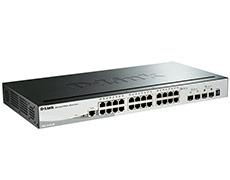 Gigabit Stackable SmartPro Switch with 24 10/100/1000Base-T ports, 2 Gigabit SFP, 2 10G SFP+ ports D-Link DGS-1510-28 фото, купить, цена, магазин