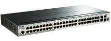 Gigabit Stackable SmartPro Switch with 48 10/100/1000Base-T ports, 4 10G SFP+ ports D-Link DGS-1510-52X фото, купить, цена, магазин