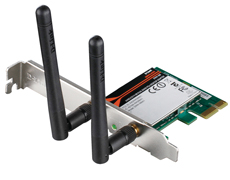 Wireless 802.11n Dual Band PCIe desktop adapter D-Link DWA-566 фото, купить, цена, магазин