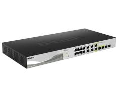 10 Gigabit Ethernet Smart Switch with 12-ports 10GBASE-T, 2 combo-ports 10GBASE-T/SFP+, 2-ports SFP+ D-Link DXS-1100-16TC фото, купить, цена, магазин