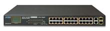 24-Port 10/100TX 802.3at PoE + 2-Port Gigabit TP/SFP Combo Ethernet Switch with LCD PoE Monitor (300W) Planet FGSW-2622VHP фото, купить, цена, магазин
