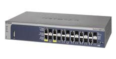 Управляемый гигабитный коммутатор 2-го уровня с консольным портом на 12SFP(Combo) портов (их них 4 PoE+ порта) со статической маршрутизацией и MVR, PoE бюджет д NetGear GSM7212F-100NES фото, купить, цена, магазин