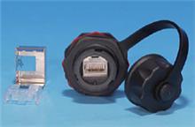 KJ-IE-8P8C-C5e-180-SH-F-BK Индустриальная вставка Keystone Jack RJ-45(8P8C), FTP, категория 5e, черная Hyperline KJ-IE-8P8C-C5e-180-SH-F-BK фото, купить, цена, магазин