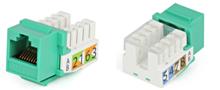 KJ2-8P8C-C5e-90-GN Вставка Keystone Jack RJ-45(8P8C), категория 5e, Dual IDC(110&Krone type), зеленая Hyperline KJ2-8P8C-C5e-90-GN фото, купить, цена, магазин
