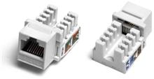 KJ2-8P8C-C6-90-WH Вставка Keystone Jack RJ-45(8P8C), категория 6, Dual IDC(110&Krone type), белая Hyperline KJ2-8P8C-C6-90-WH фото, купить, цена, магазин