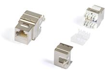 KJ5-8P8C-C6-180-SH-F-WH (High-Bandwidth applications) Вставка Keystone Jack RJ-45(8P8C), категория 6, экранированная, Krone type, белая Hyperline KJ5-8P8C-C6-180-SH-F-WH фото, купить, цена, магазин