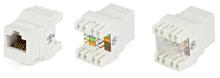 KJ6-8P8C-C6A-180-WH Вставка Keystone Jack RJ-45(8P8C), категория 6a (10G), белая Hyperline KJ6-8P8C-C6A-180-WH фото, купить, цена, магазин
