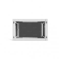 Шкаф настенный телекоммуникационный NTSS WS 12U 600х450х635мм, 2 профиля 19, дверь стеклянная, боковые стенки съемные, разобранный, серый RAL 7035 Emilink NTSS-WSP12U6045GS фото, купить, цена, магазин