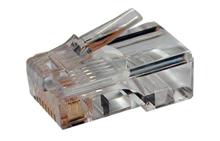 Hyperline PLUG-8P8C-U-C5-100 Разъем RJ-45(8P8C) под витую пару Hyperline PLUG-8P8C-U-C5-100 фото, купить, цена, магазин
