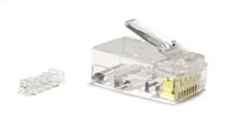 Hyperline PLUG-8P8C-UV-C6-100 Разъем RJ-45(8P8C) под витую пару Hyperline PLUG-8P8C-UV-C6-100 фото, купить, цена, магазин