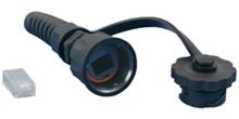 PLUG-IE-8P8C-P-C5-SH Промышленная вилка RJ45, категория 5e, экранированная, с защитной крышкой Hyperline PLUG-IE-8P8C-P-C5-SH фото, купить, цена, магазин
