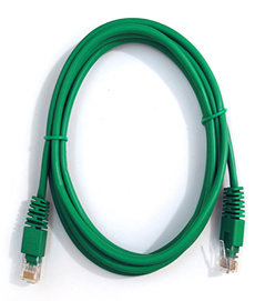 Патч-корд UTP Cablexpert PP12-1M/G кат.5e, 1м, литой, многожильный (зелёный) Cablexpert PP12-1M/G фото, купить, цена, магазин
