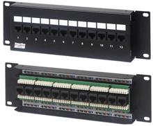 PPW-12-8P8C-C5e-FR Патч-панель настенная c передним монтажом, 12 портов RJ-45(8P8C), категория 5e Hyperline PPW-12-8P8C-C5e-FR фото, купить, цена, магазин