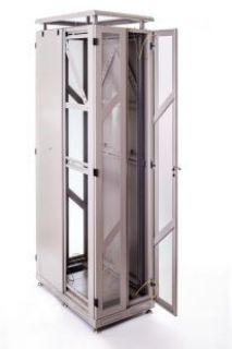 Шкаф Grey Premium 2, 45U, 2168x600x1000 мм, разборный серый двухдверный, с сетчатыми дверьми AESP REC-64510S-GP2 фото, купить, цена, магазин