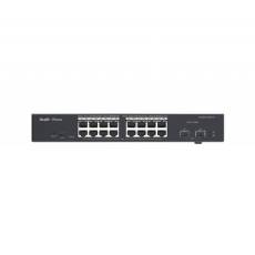 Коммутатор смарт 16*1Гб/c POE + 2*SFP, POE бюджет 240 Вт, металлический корпус, крепления в стойку Ruijie RG-ES218GC-P фото, купить, цена, магазин