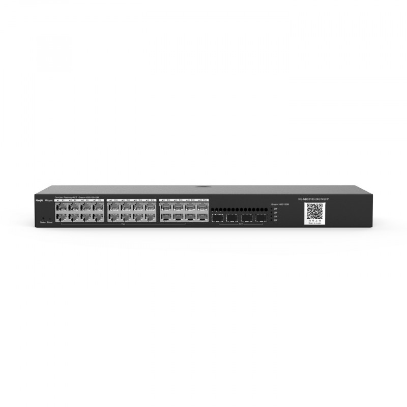 Коммутатор L2 24*1Гб/c + 4*SFP, металлический корпус, крепления в стойку Ruijie RG-NBS3100-24GT4SFP фото, купить, цена, магазин